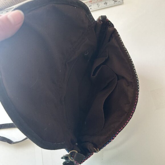 Handwoven Boho Crossbody Bag Purse MultiColor Tribal Pattern - Picture 4 of 5